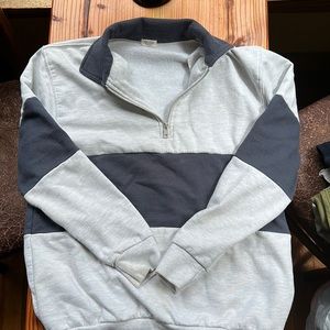 RARE Brandy Melville Blue and Heather Grey Quarter Zip